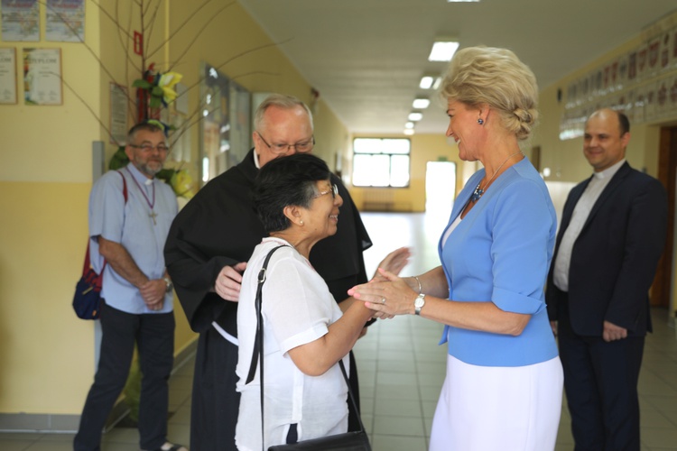 S. Berta Hernandez w szkole bł. Michała Tomaszka w Łękawicy