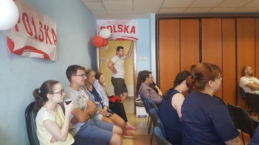 Strefa kibica w rudzkim szpitalu