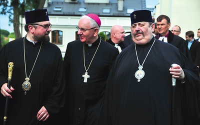 Abp Paisjusz (Martyniuk), abp Stanisław Budzik i abp Abel (od lewej).