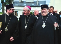 Abp Paisjusz (Martyniuk), abp Stanisław Budzik i abp Abel (od lewej).