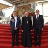 Bp Piotr Turzyński z ks. Wojciechem Wojtyłą i prof. Andrzejem Nowakiem