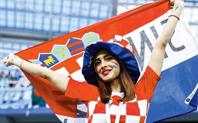 W czasie meczu, na którym Chorwacja rozgromiła Argentynę.