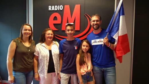 Grażyna, Damien, Oliwia i Tomek Lorente: Allez les Bleus!