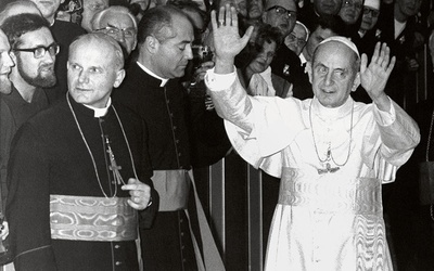 Kard. Karol Wojtyła i Paweł VI w Rzymie podczas beatyfikacji o. Maksymiliana Kolbego.