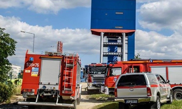 Pożar składowiska zagrażał kopalni