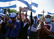 Studencki protest przeciwko atakom na Kościół. Managua, 14 lipca 2018 r.