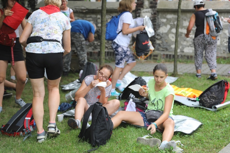 Powitanie pielgrzymów z Oświęcimia na Górce w Gołonogu - 2018