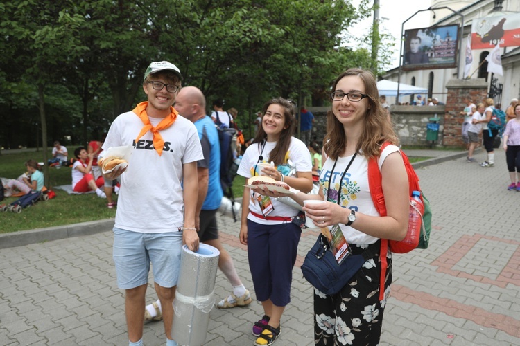 Powitanie pielgrzymów z Oświęcimia na Górce w Gołonogu - 2018