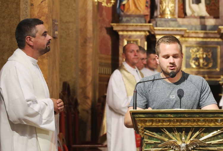 Powitanie pielgrzymów z Oświęcimia na Górce w Gołonogu - 2018