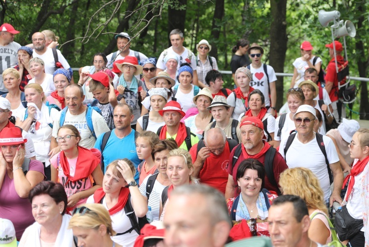 Powitanie pielgrzymów z Oświęcimia na Górce w Gołonogu - 2018