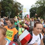 Powitanie 27. Pielgrzymki Diecezji Bielsko-Żywieckiej - grupy hałcnowskie na Jasnej Górze - 2018