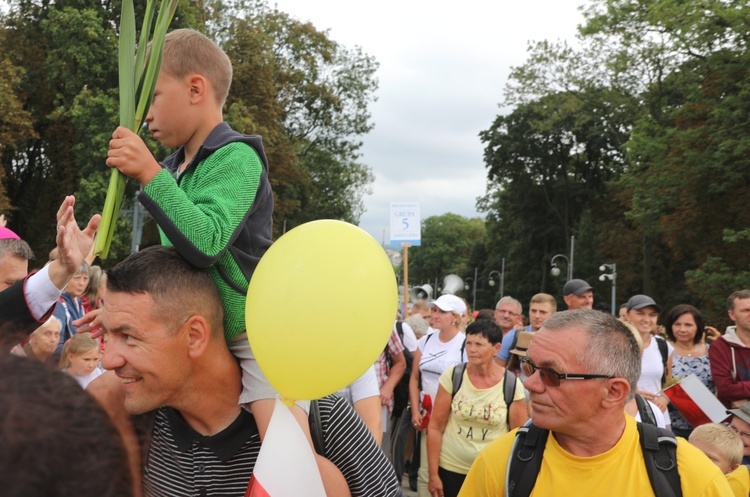 Powitanie 27. Pielgrzymki Diecezji Bielsko-Żywieckiej - grupy hałcnowskie na Jasnej Górze - 2018