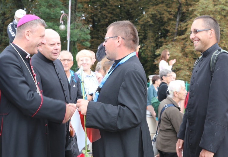 Powitanie 27. Pielgrzymki Diecezji Bielsko-Żywieckiej - grupy hałcnowskie na Jasnej Górze - 2018