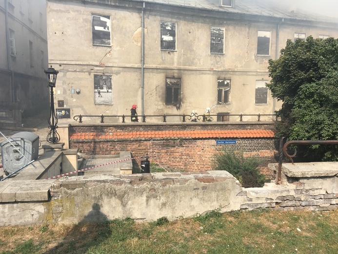 Pożar kamienicy na Starym Mieście w Lublinie
