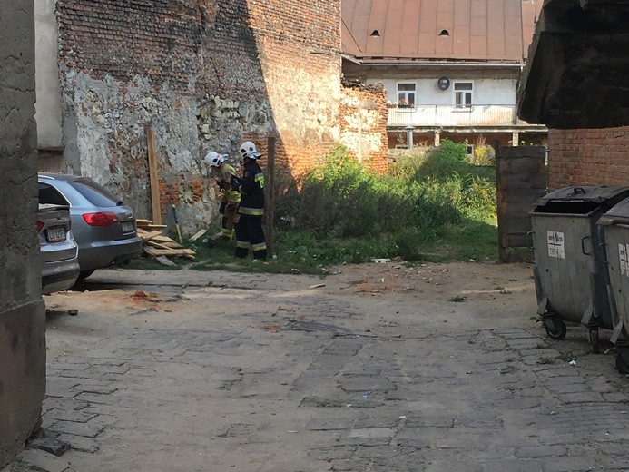 Pożar kamienicy na Starym Mieście w Lublinie
