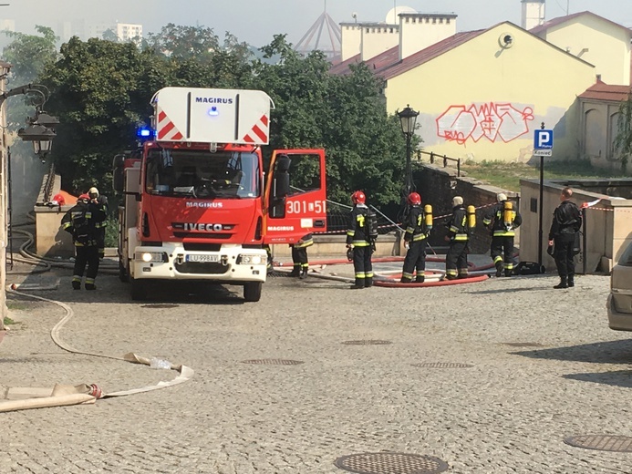 Pożar kamienicy na Starym Mieście w Lublinie