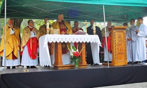 Msza św. przy żabnickim pomniku partyzantów