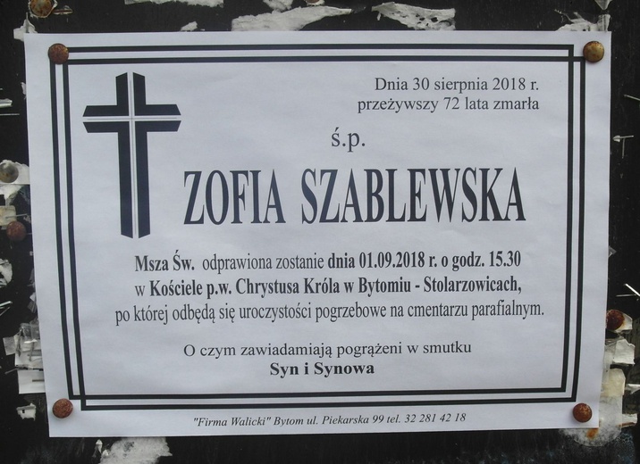 Pogrzeb śp. Zofii Szablewskiej 