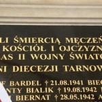 Tablica pomordowanych kapłanów w katedrze