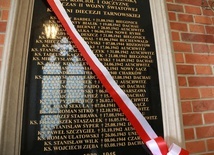 Tablica pomordowanych kapłanów w katedrze