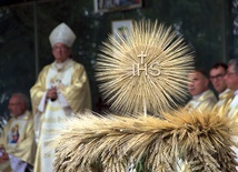 	Na uroczystości w Trąbkach Wielkich przygotowano korony dożynkowe.