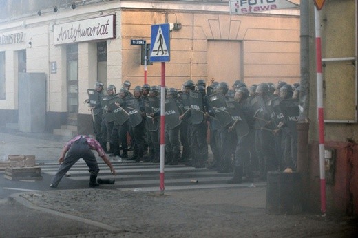 Robotniczy protest na planie "Klechy"