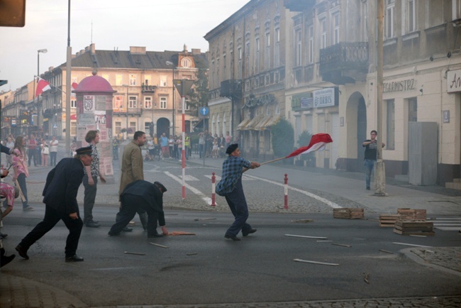 Robotniczy protest na planie "Klechy"