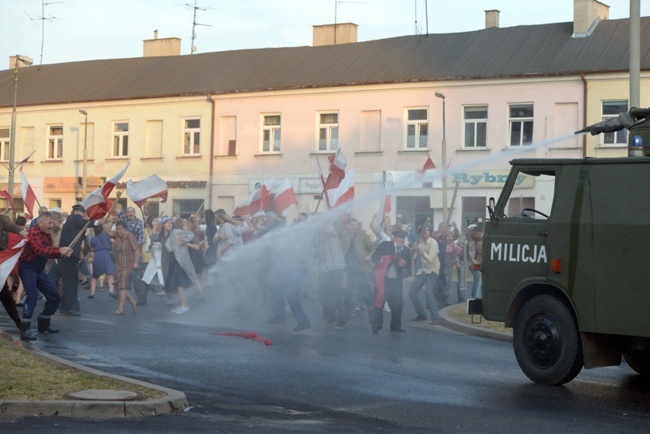 Robotniczy protest na planie "Klechy"