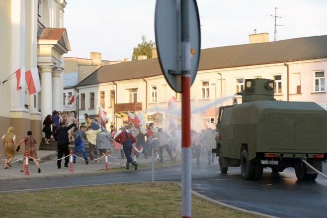 Robotniczy protest na planie "Klechy"