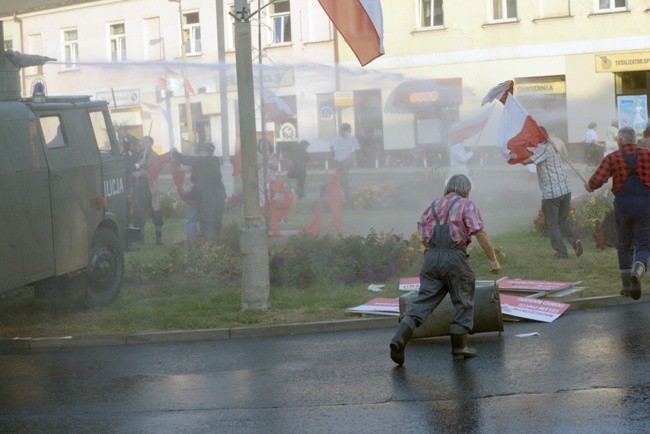 Robotniczy protest na planie "Klechy"