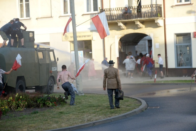 Robotniczy protest na planie "Klechy"