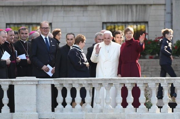 Franciszekz estońską prezydent, Kersti Kaljulaid