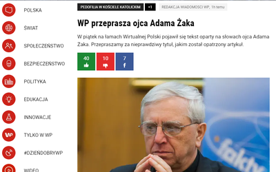WP przeprasza o. Adama Żaka
