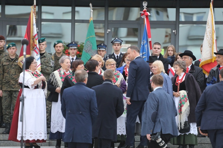 Spotkanie prezydenta Andrzeja Dudy z mieszkańcami Oświęcimia