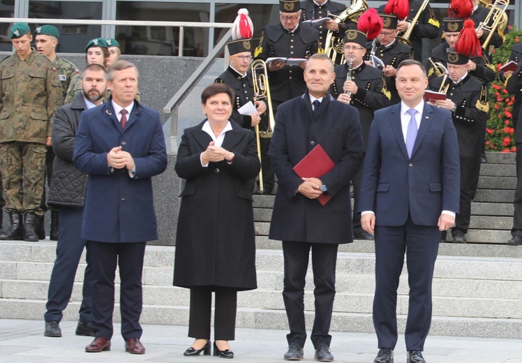 Spotkanie prezydenta Andrzeja Dudy z mieszkańcami Oświęcimia