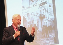 ▲	Andrzej Sobieraj wspominał początki regionalnej Solidarności.