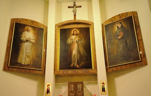 Św. Jan Paweł II w Kaplicy Bożego Miłosierdzia w Aleksandrowicach