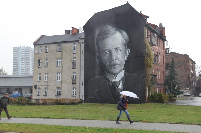 Mural z Korfantym w Katowicach