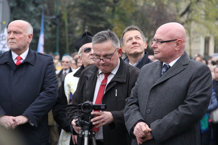 Odsłonięcie pomnika J. Piłsudskiego w Nowym Sączu