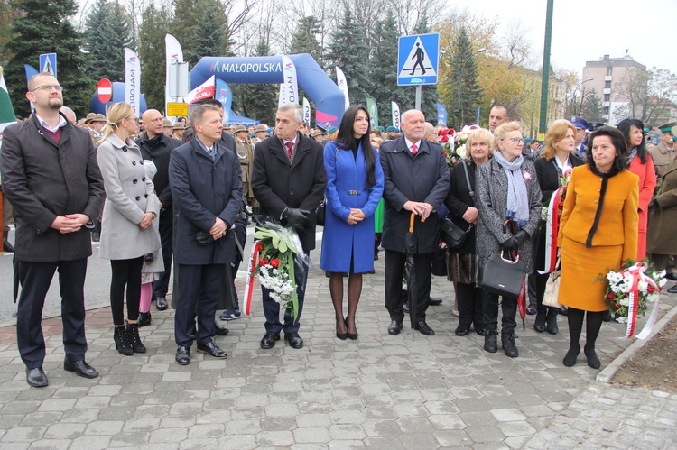 Odsłonięcie pomnika J. Piłsudskiego w Nowym Sączu