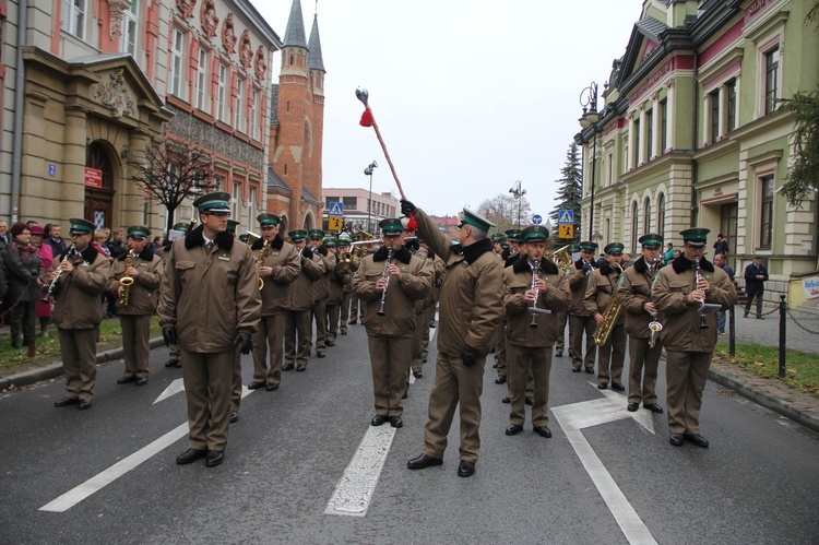 Odsłonięcie pomnika J. Piłsudskiego w Nowym Sączu