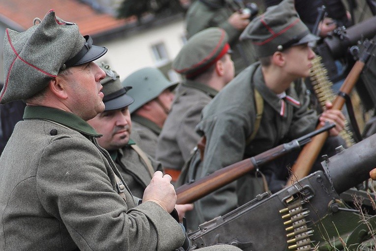 Odbicie pociągu pancernego - widowisko w Koszalinie