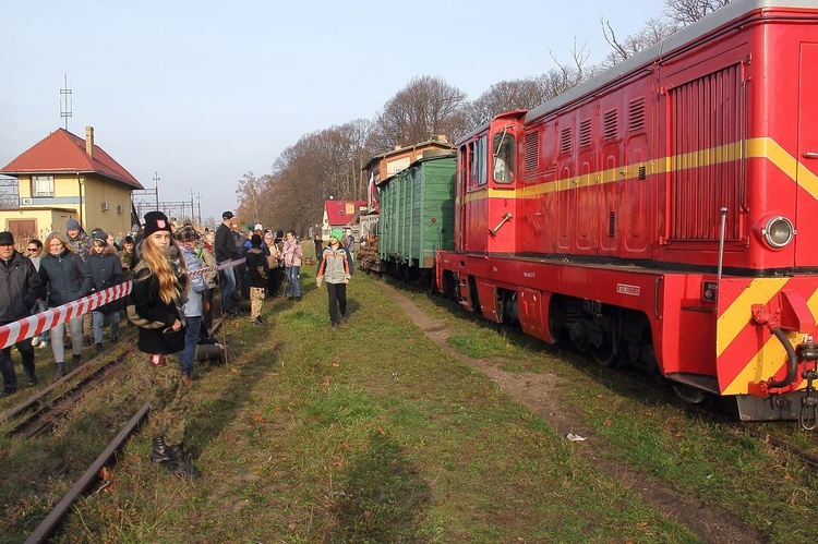 Odbicie pociągu pancernego - widowisko w Koszalinie