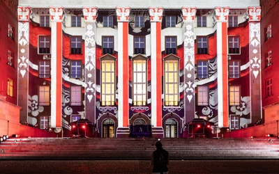 Patriotyczna iluminacja Sejmu Ślaskiego