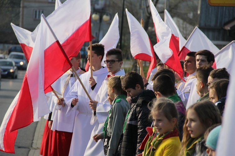 Odsłonięcie pomnika Niepodległości w Jodłowej