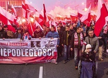 ▲	Morze polskich barw widoczne w centrum stolicy  11 listopada wydawało się nie mieć końca.