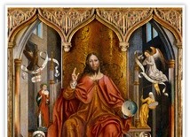 Fernando Gallego "Chrystus błogosławiący" olej i tempera na desce, 1494–1496, Muzeum Prado, Madryt