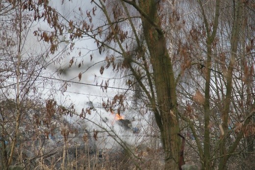 Pożar składowiska w Żorach