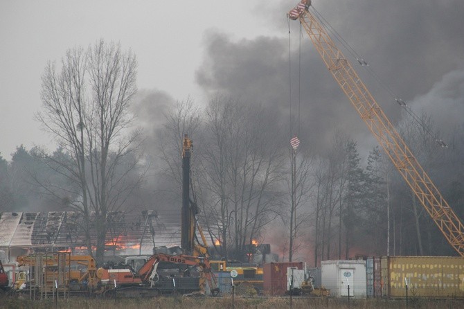 Pożar składowiska w Żorach