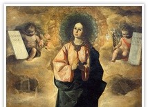Francisco de Zurbarán "Niepokalane poczęcie", olej na płótnie, 1632 Narodowe Muzeum Sztuki Katalońskiej Barcelona